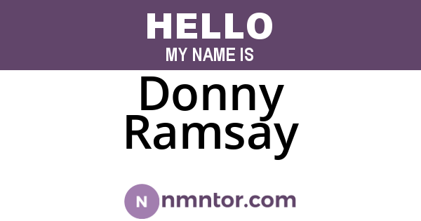 Donny Ramsay