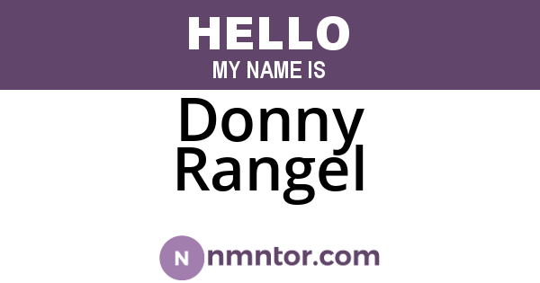 Donny Rangel
