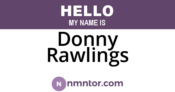 Donny Rawlings