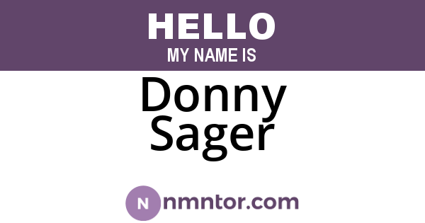 Donny Sager