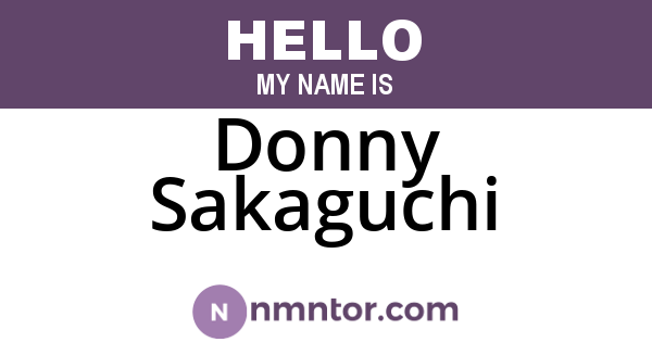 Donny Sakaguchi