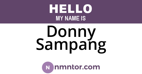 Donny Sampang