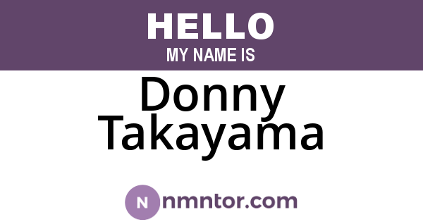 Donny Takayama