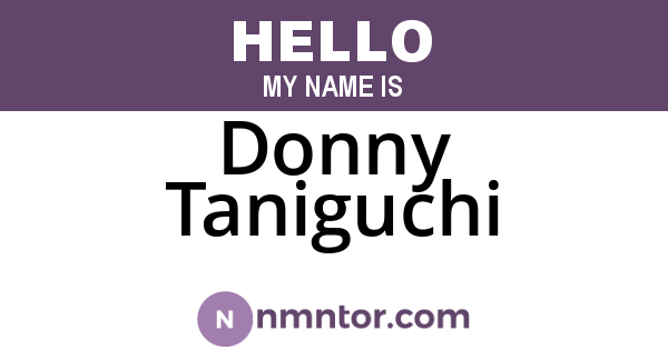 Donny Taniguchi