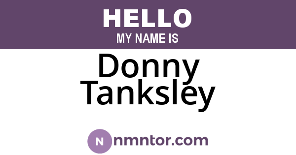 Donny Tanksley