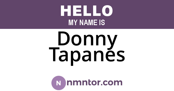 Donny Tapanes