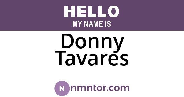 Donny Tavares