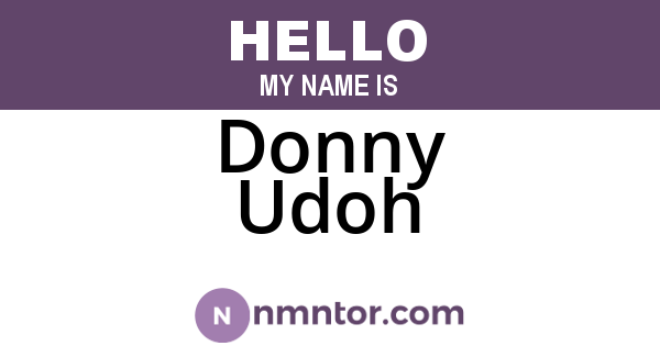 Donny Udoh