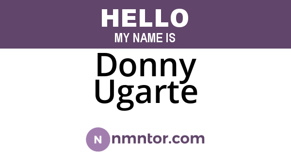 Donny Ugarte