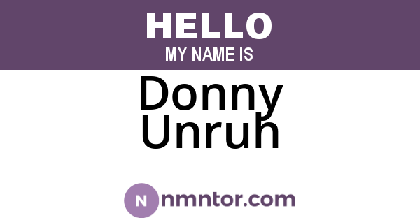 Donny Unruh