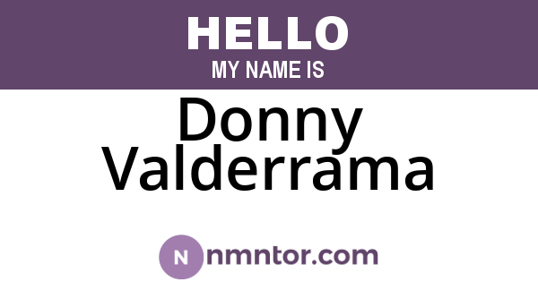 Donny Valderrama