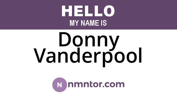 Donny Vanderpool