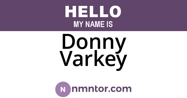 Donny Varkey