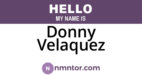 Donny Velaquez