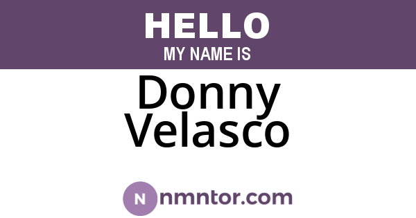Donny Velasco