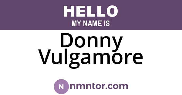 Donny Vulgamore
