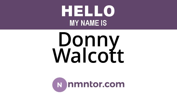 Donny Walcott