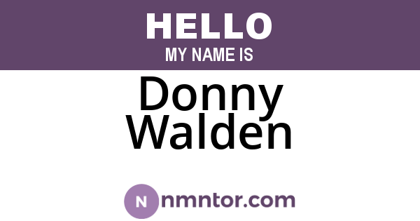 Donny Walden