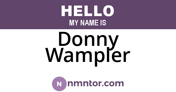 Donny Wampler