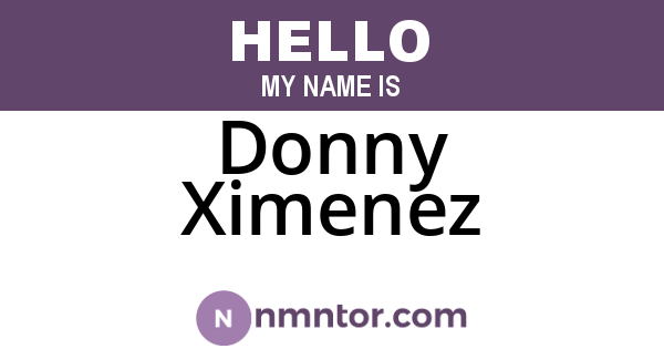Donny Ximenez