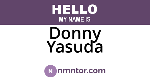 Donny Yasuda