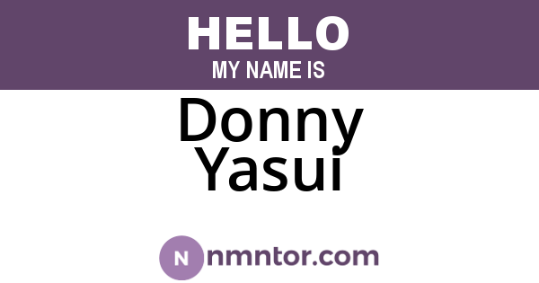 Donny Yasui