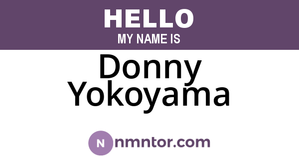 Donny Yokoyama