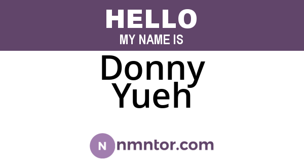 Donny Yueh