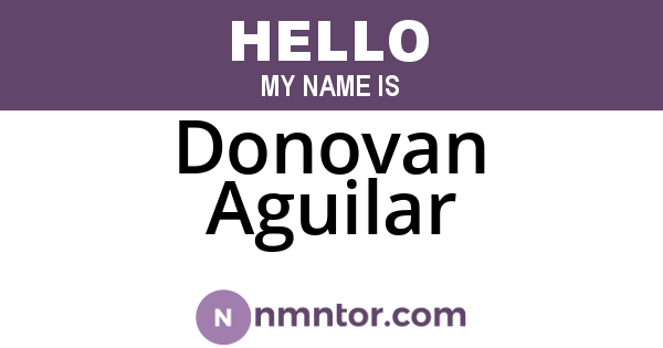 Donovan Aguilar