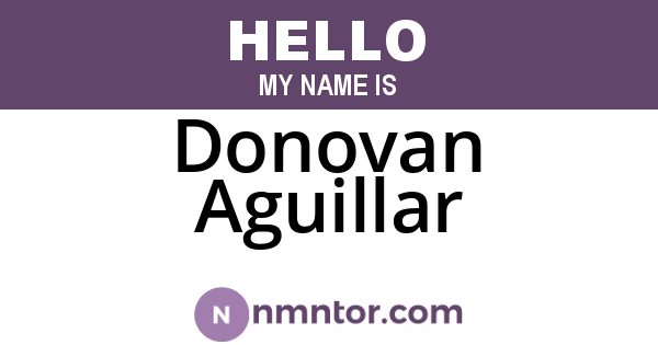Donovan Aguillar