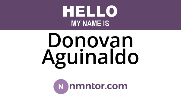 Donovan Aguinaldo