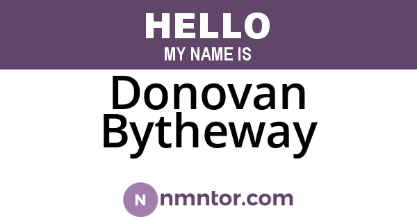 Donovan Bytheway