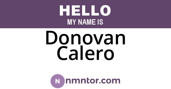 Donovan Calero