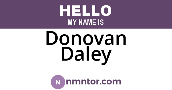 Donovan Daley