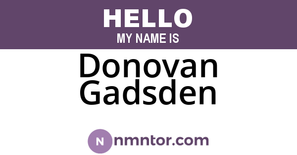 Donovan Gadsden