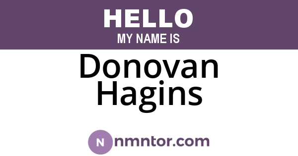 Donovan Hagins