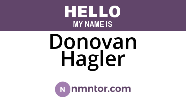 Donovan Hagler