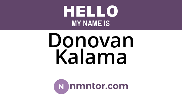 Donovan Kalama