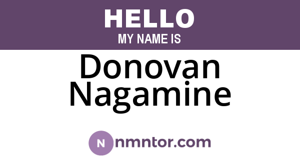 Donovan Nagamine