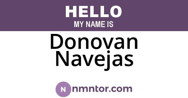 Donovan Navejas