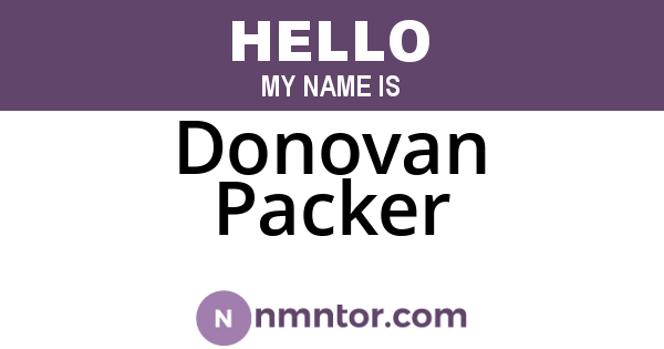 Donovan Packer