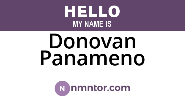Donovan Panameno
