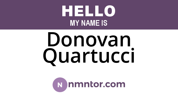 Donovan Quartucci