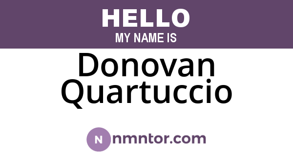 Donovan Quartuccio