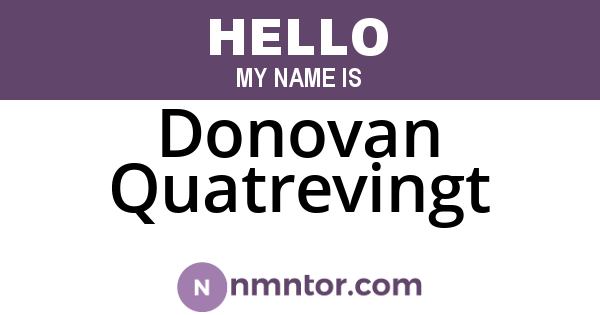 Donovan Quatrevingt