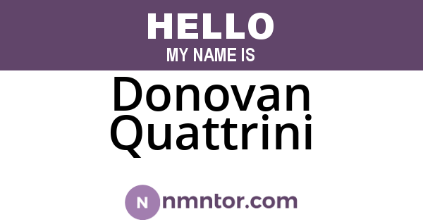 Donovan Quattrini
