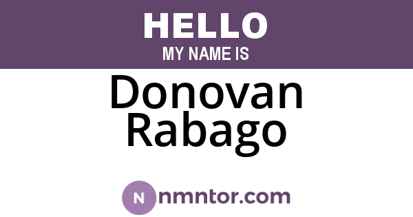 Donovan Rabago
