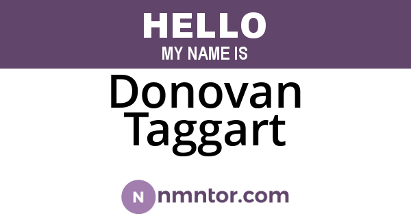 Donovan Taggart