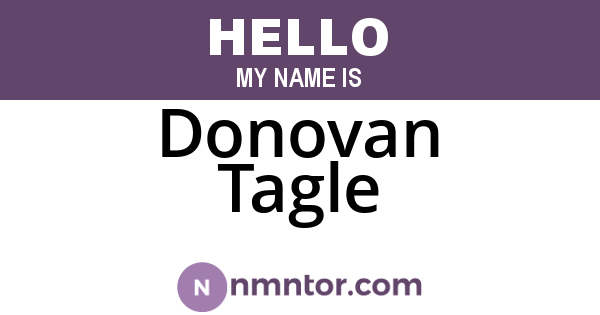 Donovan Tagle