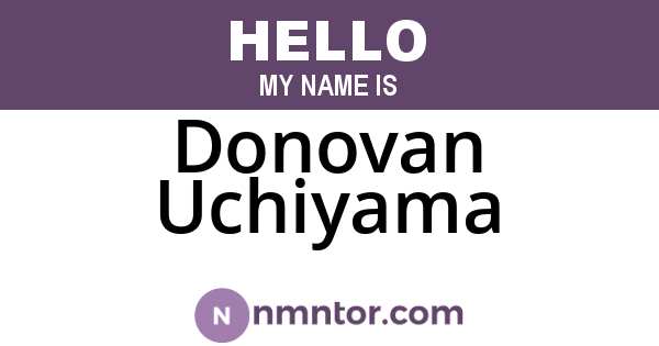 Donovan Uchiyama